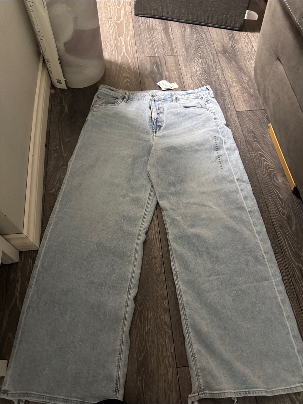 American Eagle Outfitters Light Blue Wide Leg Jeans